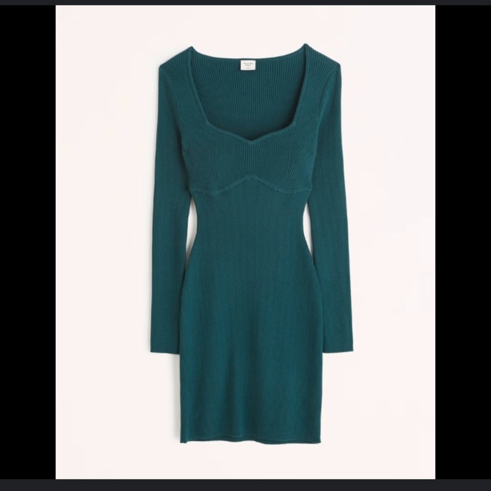 Abercrombie A&F Dark Green Sweater Dress - worn once!